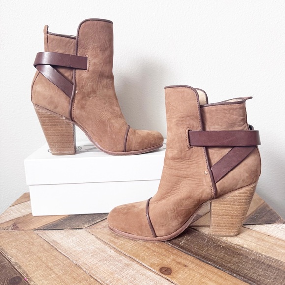 rag & bone Kinsey Tan and Brown Heeled Bootie - Picture 1 of 10